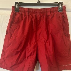 Columbia Red Mesh-Lined Shorts